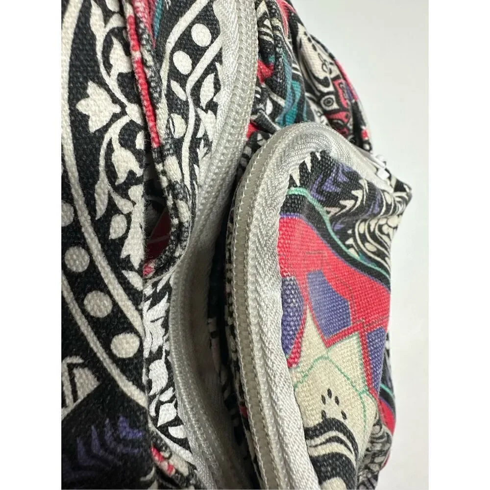 Kavu Shoulder Sling Cotton Crossbody Backpack Chest Rope Bag Geometric Design